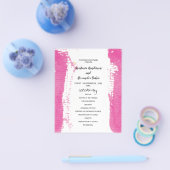 Budget Simple Wedding Program-kaart. Flyer (Enkel)