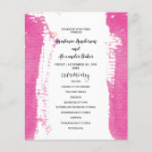 Budget Simple Wedding Program-kaart. Flyer (Voorkant)