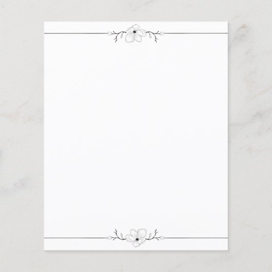 Budget Simple Wedding-uitnodiging. (Achterkant)