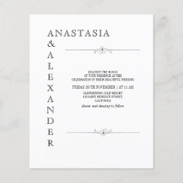 Budget Simple Wedding-uitnodiging.