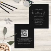 Budget Simple White Black QR Code Weddenschap Uitn