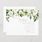 Budget Simple White Floral & Gold Wedding (Voorkant / Achterkant)