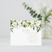 Budget Simple White Floral & Gold Wedding (Staand voorkant)