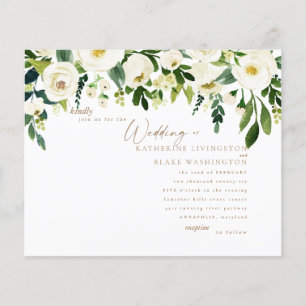 Budget Simple White Floral & Gold Wedding