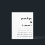 Budget Simple White Moderne Wedding Invitation<br><div class="desc">Budget Simple Typography Minimalist Modern Wedding Invitation in White</div>