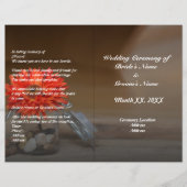 Budget Sinaasappel Bloem in Mason Jar Trouwprogram Flyer (Voorkant)