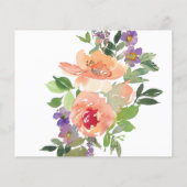 Budget Sinaasappel Bloemenkunst Baby shower Invite (Achterkant)