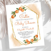 Budget Sinaasappel Little Cutie Baby shower Invita
