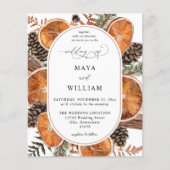 Budget Sinaasappels Rustic Holiday Weddenschap (Voorkant)