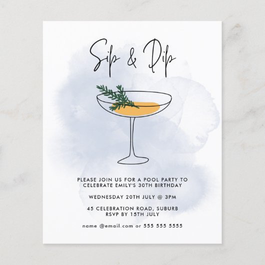 Budget Sip & Dip Cocktail Pool Party (Voorkant)