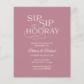 Budget Sip Sip Hooray Engagement Party (Voorkant)