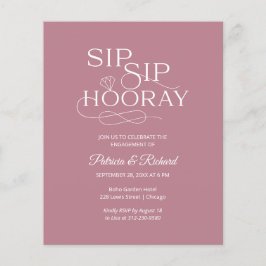 Budget Sip Sip Hooray Engagement Party