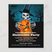 Budget Skeleton en Pumpkin Halloween Uitnodigingen (Voorkant)