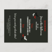 Budget Skeleton Thema Volwassen Halloween Uitnodig Briefkaart (Achterkant)