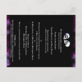 Budget skeletten Paarse Gotische bruiloft uitnodig Briefkaart (Achterkant)