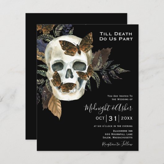 BUDGET Skull Ferns tot de dood ons deel doet (Voorkant / Achterkant)