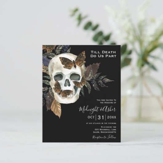 BUDGET Skull Ferns tot de dood ons deel doet (Staand voorkant)
