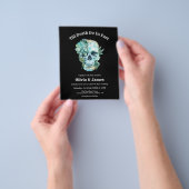 Budget Skull Gothic Halloween Uitnodiging Flyer (Hand)