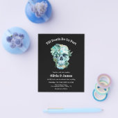 Budget Skull Gothic Halloween Uitnodiging Flyer (Enkel)