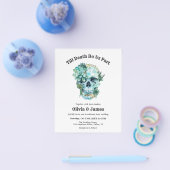 Budget Skull Gothic Halloween Uitnodiging Flyer (Enkel)