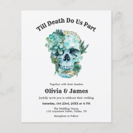 Budget Skull Gothic Halloween Uitnodiging Flyer