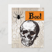 BUDGET  Skull Halloween Kaart (Voorkant / Achterkant)