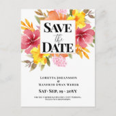 Budget Sla de datum op Floral Briefkaart (Voorkant)