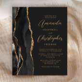 Budget Slate Black Gold Agate Weddenschap