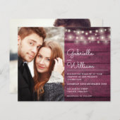 Budget Slingerlichten Burgundy Foto Huwelijksuitno (Voorkant / Achterkant)