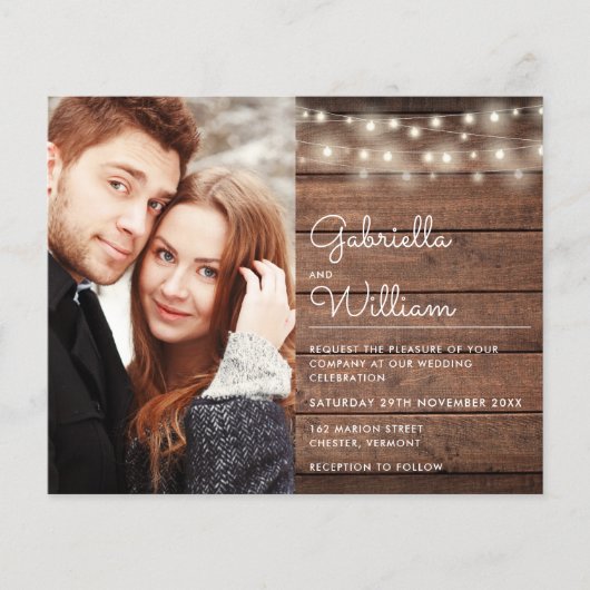 Budget Slingerlichten Rustieke Foto Huwelijksuitno (Voorkant)