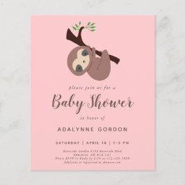 Budget Slote Baby shower Girl Pink Brown Cute
