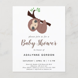 Budget Sloth Baby shower Boy Schattig Animal