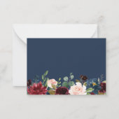 Budget Small RSVP | Blauwe bloem van de Rode marin Notitiekaartje (Achterkant)