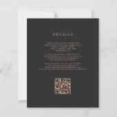 Budget Smaragd Agaat Roze Goud QR Code Trouwen (Achterkant)