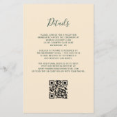Budget Smaragd Agate Champagne QR Code Bruiloft (Achterkant)