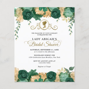 BUDGET Smaragd Bloemen Victoriaans Vrijgezellenfee