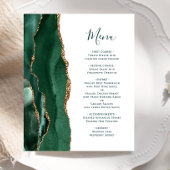 Budget Smaragd Goud Agate Groen Script Bruiloft