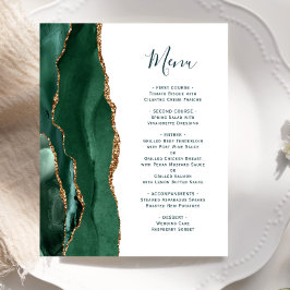 Budget Smaragd Goud Agate Groen Script Bruiloft