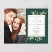 Budget Smaragdgroen gebladerte foto's Trouwdag (Voorkant)