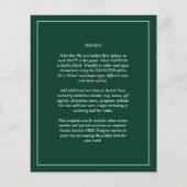 BUDGET Smaragdgroen monochroom tekst Flyer (Achterkant)