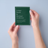 BUDGET Smaragdgroene monochrome tekst Flyer (Hand)