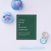 BUDGET Smaragdgroene monochrome tekst Flyer (Enkel)