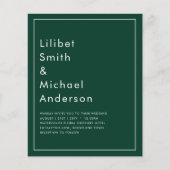 BUDGET Smaragdgroene monochrome tekst Flyer (Voorkant)