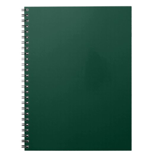 BUDGET Smaragdgroene monochrome tekst Notitieboek (Voorkant)