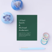 BUDGET Smaragdgroene monochrome trouwdag Flyer (Enkel)