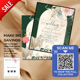 BUDGET Smaragdgroene Pampasgras Perzik Bruiloft Flyer