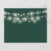 Budget Smaragdgroene Trouwdetails Foto Uitnodiging (Achterkant)