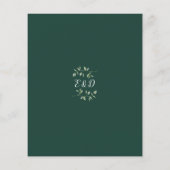 Budget Smerald Bloem Gouden Boog Trouw Uitnodiging (Achterkant)