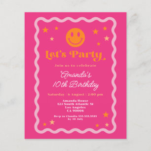 Budget Smile Face Roze Sinaasappel Meisje Verjaard