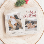 Budget Snapshot Kerstmis twee Photo Holiday Card
